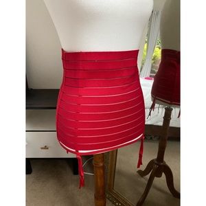 Red Bodycon Bordelle Lingerie Waspie Suspender Belt Oh La La Cherie